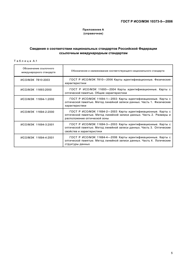 ГОСТ Р ИСО/МЭК 10373-5-2006