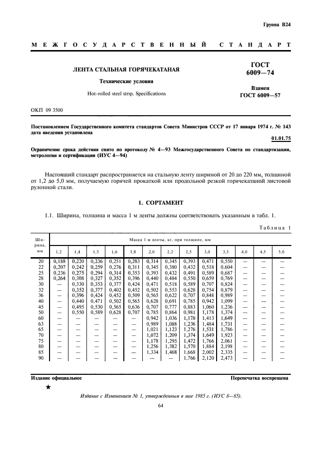 ГОСТ 6009-74