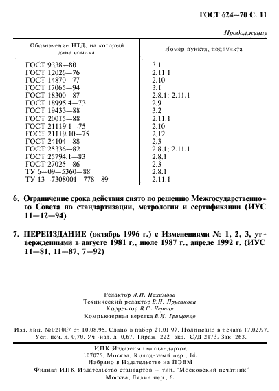 ГОСТ 624-70