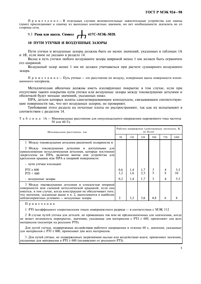 ГОСТ Р МЭК 924-98