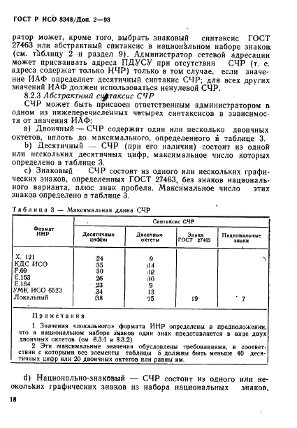 ГОСТ Р ИСО 8348/Доп. 2-93