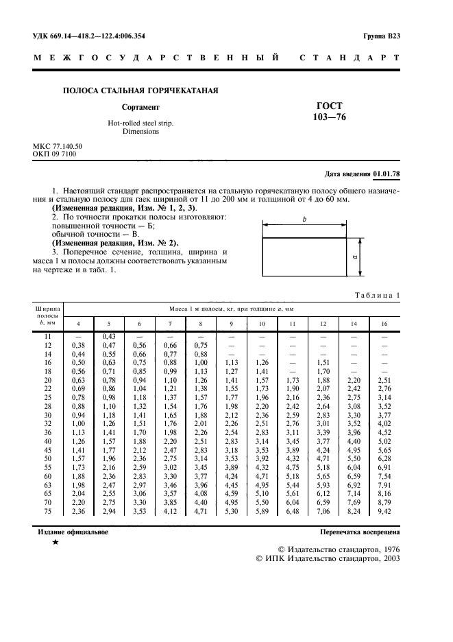 ГОСТ 103-76