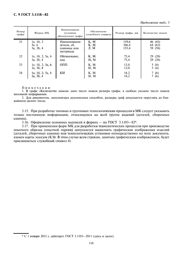 ГОСТ 3.1118-82