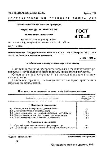 ГОСТ 4.70-81