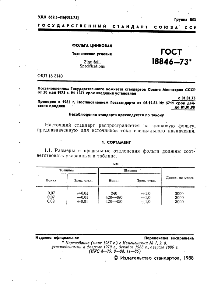 ГОСТ 18846-73