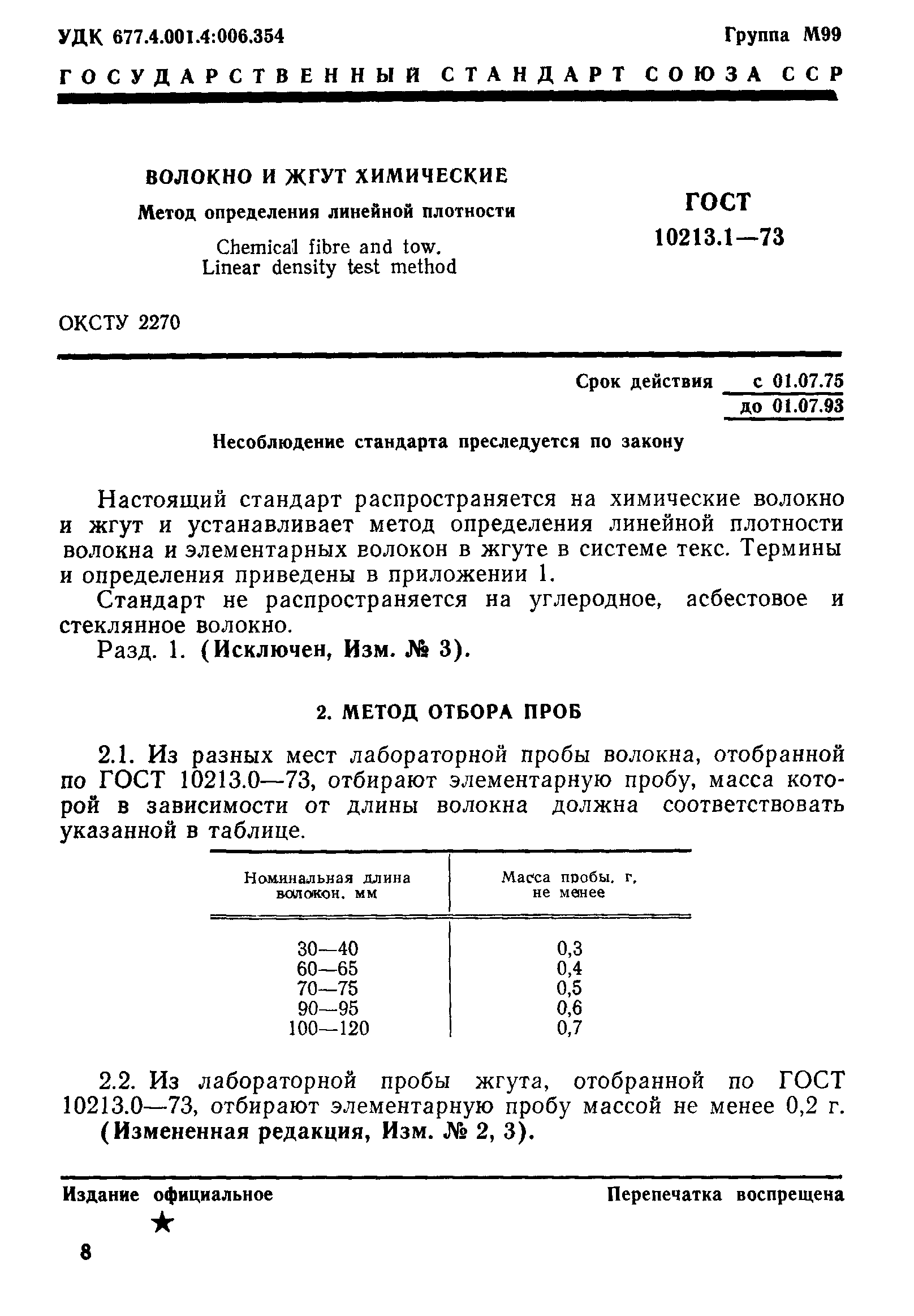 ГОСТ 10213.1-73