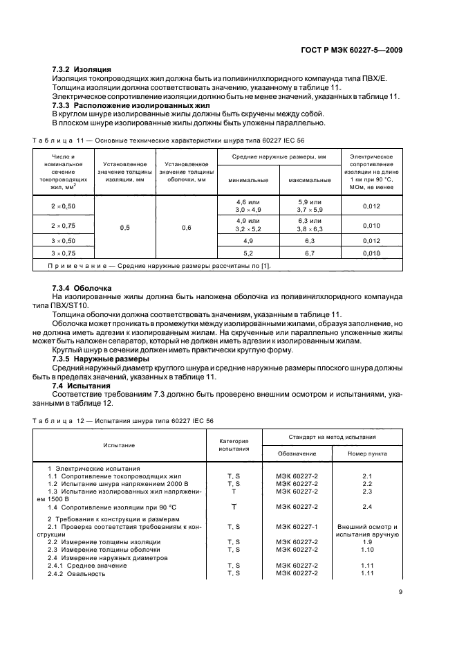 ГОСТ Р МЭК 60227-5-2009