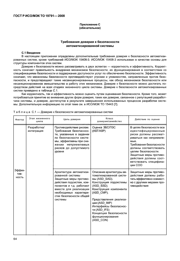 ГОСТ Р ИСО/МЭК ТО 19791-2008