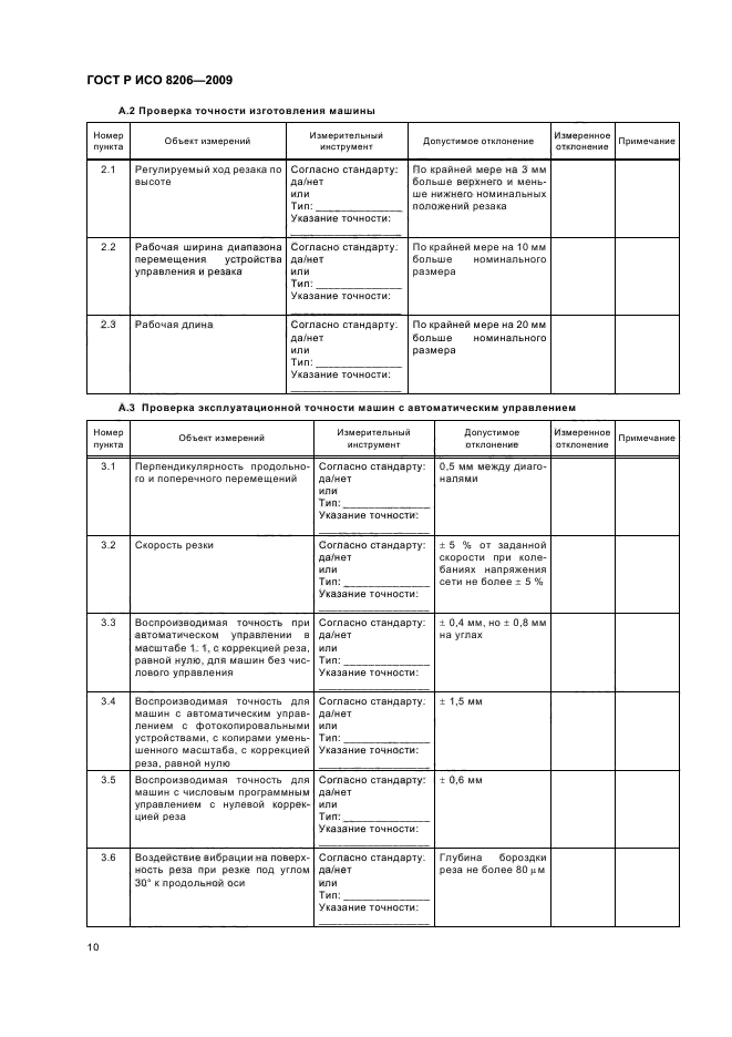 ГОСТ Р ИСО 8206-2009