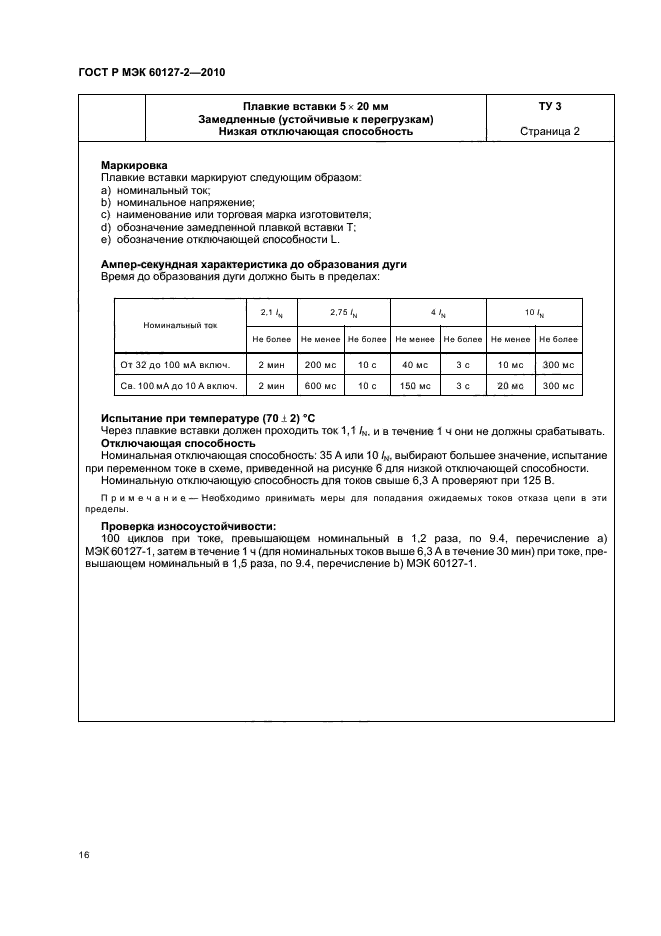 ГОСТ Р МЭК 60127-2-2010