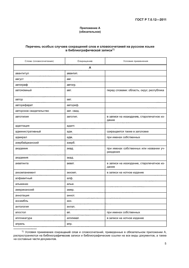 ГОСТ Р 7.0.12-2011