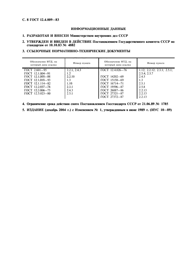 ГОСТ 12.4.009-83