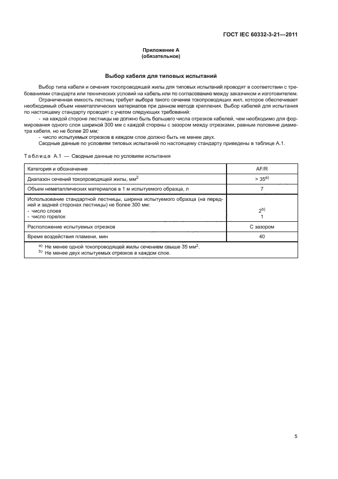 ГОСТ IEC 60332-3-21-2011