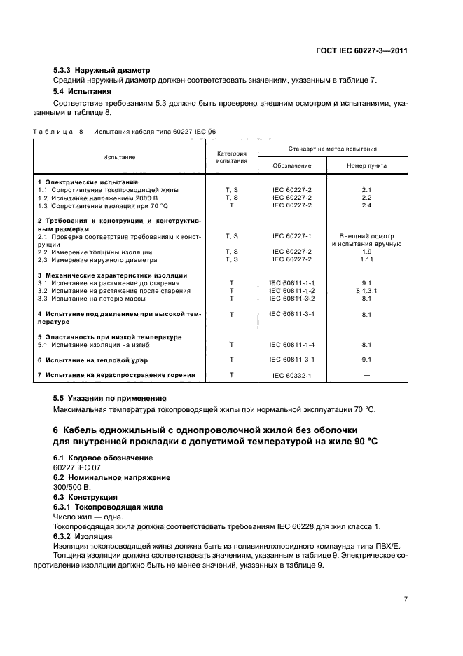 ГОСТ IEC 60227-3-2011