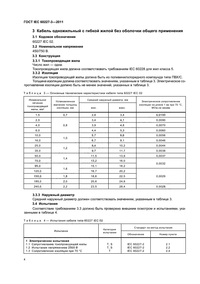 ГОСТ IEC 60227-3-2011
