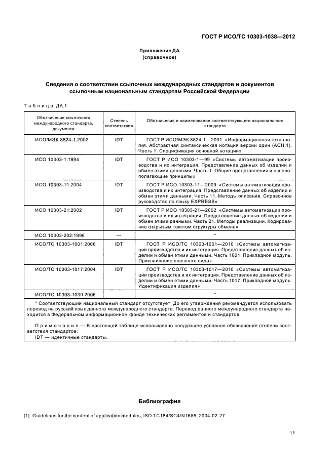 ГОСТ Р ИСО/ТС 10303-1038-2012