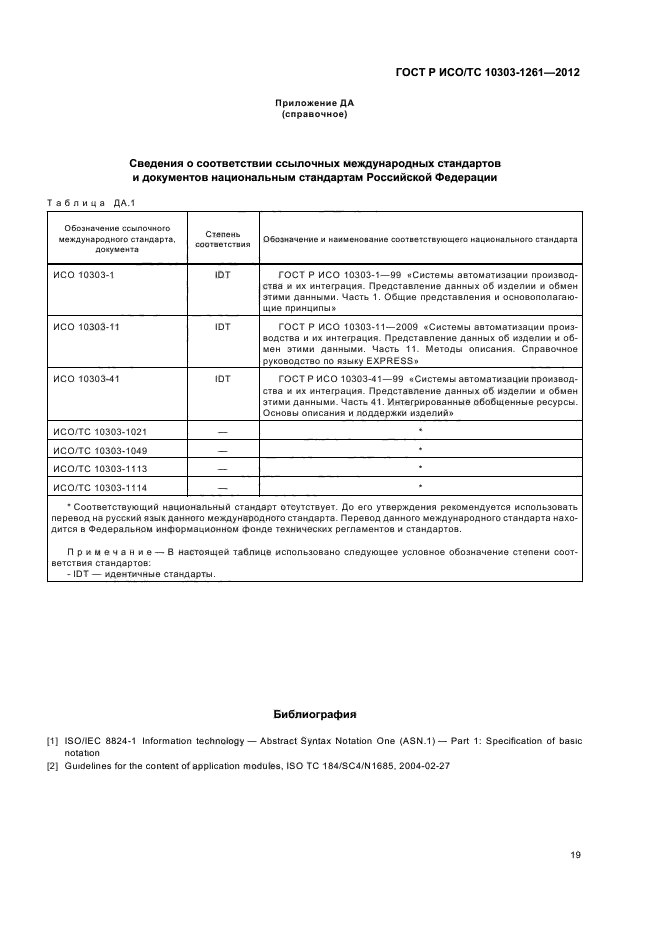 ГОСТ Р ИСО/ТС 10303-1261-2012