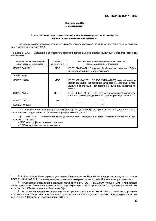 ГОСТ ISO/IEC 15417-2013