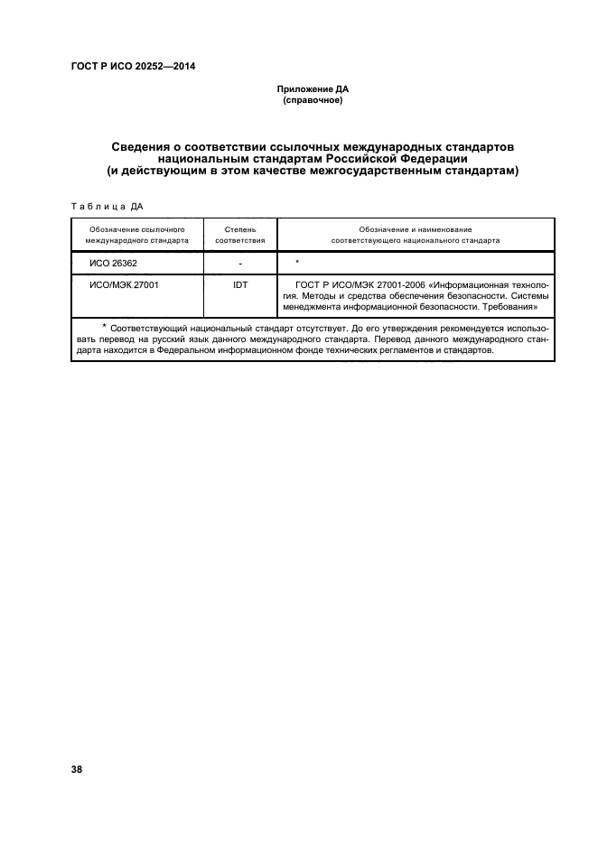 ГОСТ Р ИСО 20252-2014