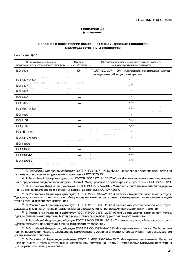 ГОСТ ISO 11612-2014