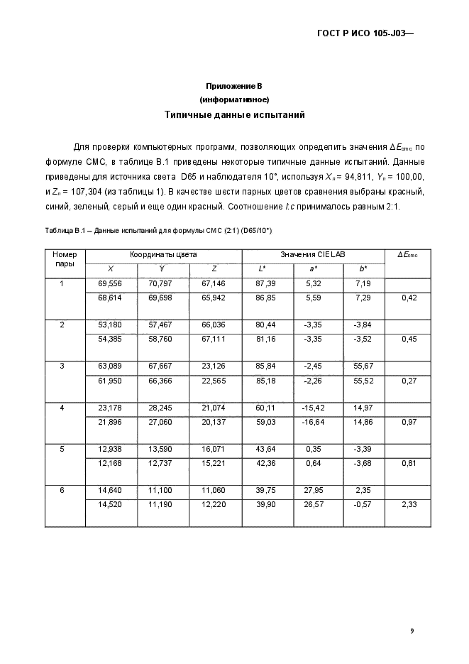 ГОСТ Р ИСО 105-J03-2014