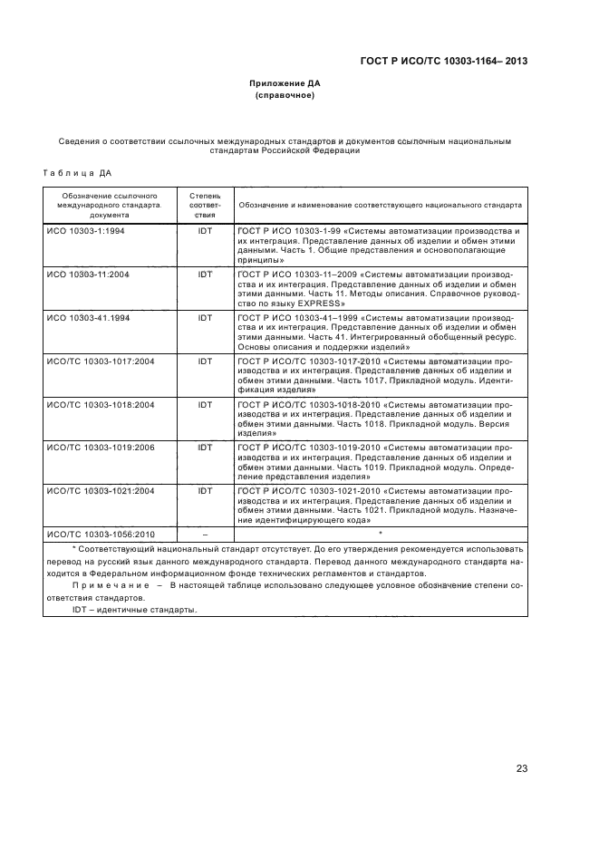 ГОСТ Р ИСО/ТС 10303-1164-2013