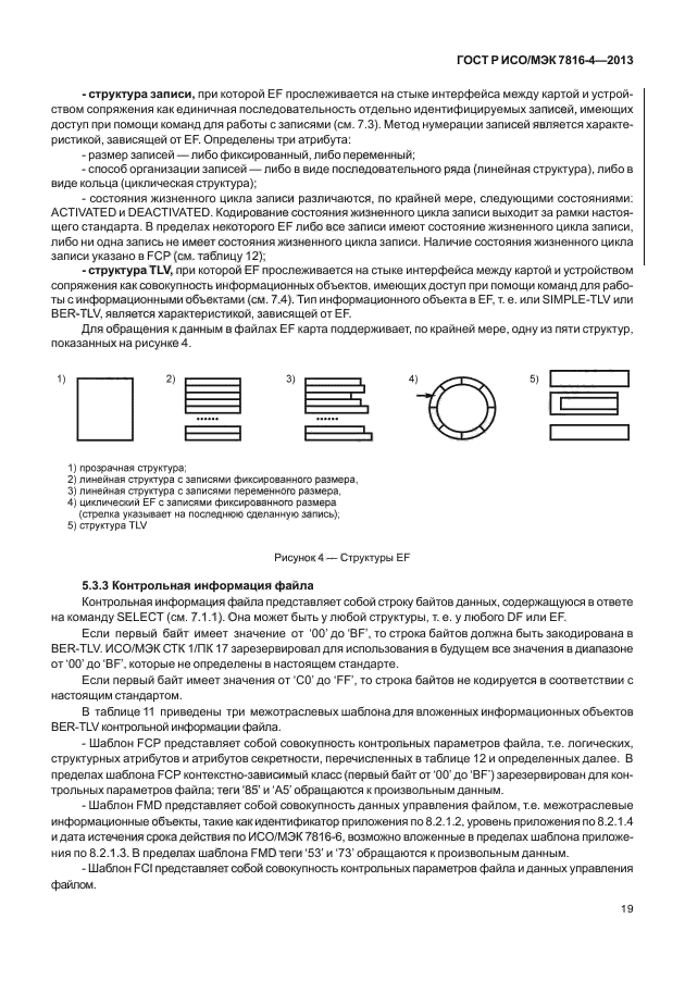 ГОСТ Р ИСО/МЭК 7816-4-2013