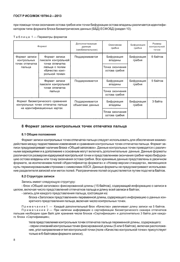 ГОСТ Р ИСО/МЭК 19794-2-2013