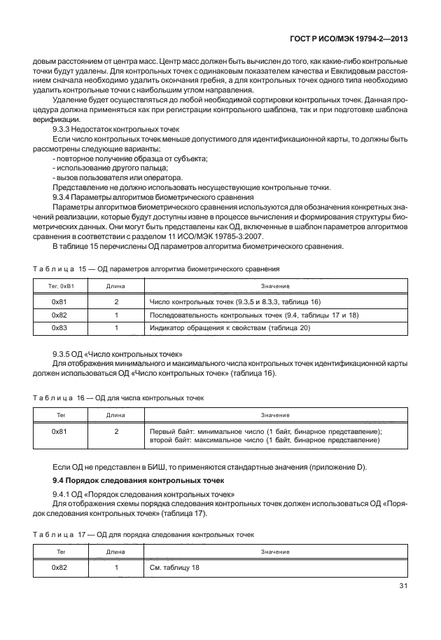 ГОСТ Р ИСО/МЭК 19794-2-2013