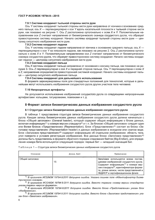 ГОСТ Р ИСО/МЭК 19794-9-2015