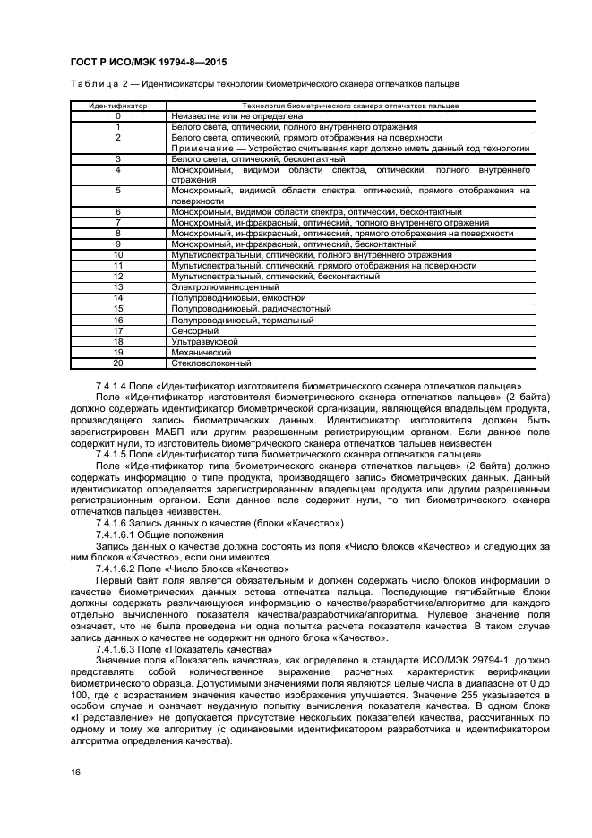 ГОСТ Р ИСО/МЭК 19794-8-2015