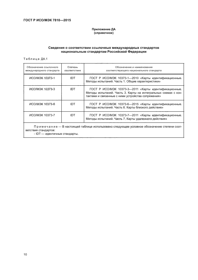 ГОСТ Р ИСО/МЭК 7810-2015
