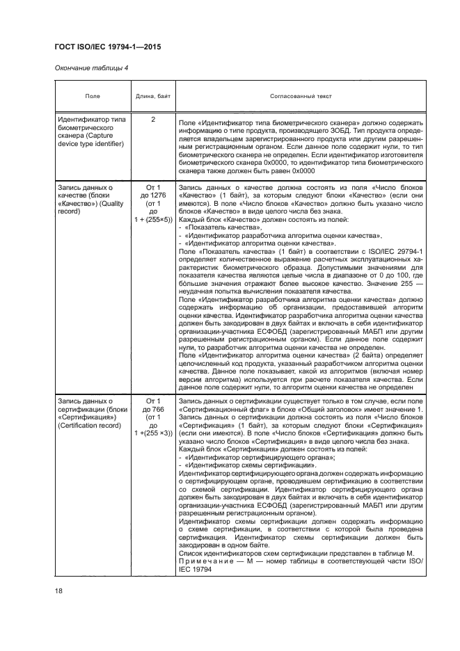 ГОСТ ISO/IEC 19794-1-2015