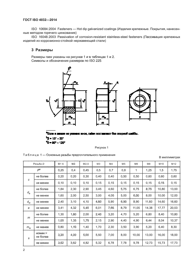 ГОСТ ISO 4032-2014