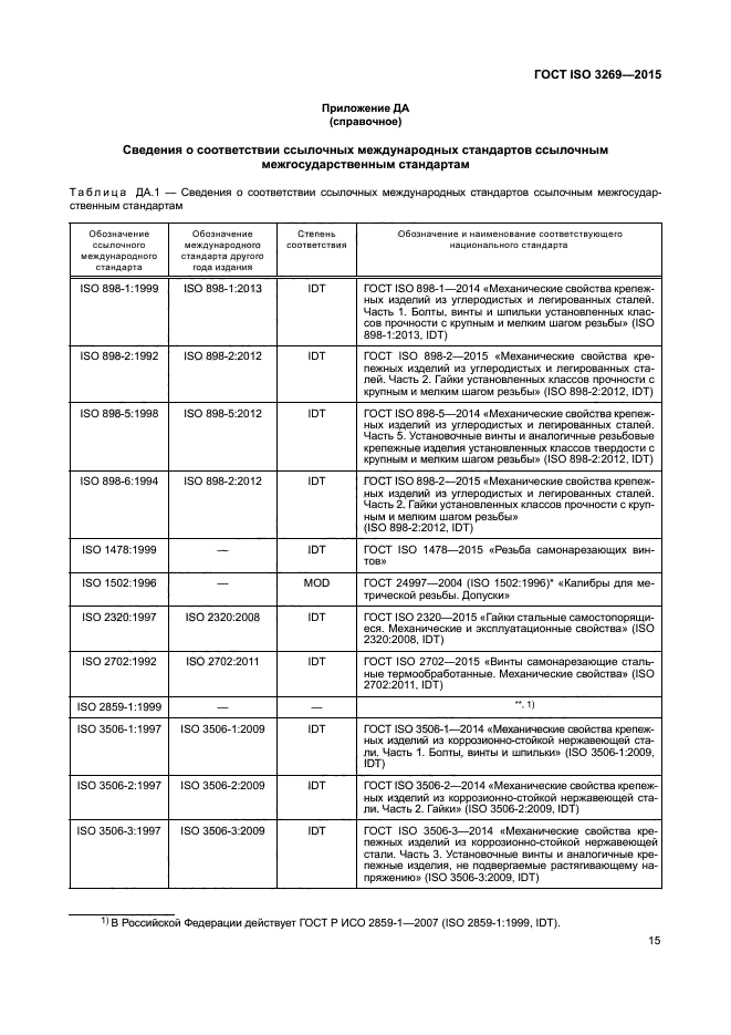 ГОСТ ISO 3269-2015