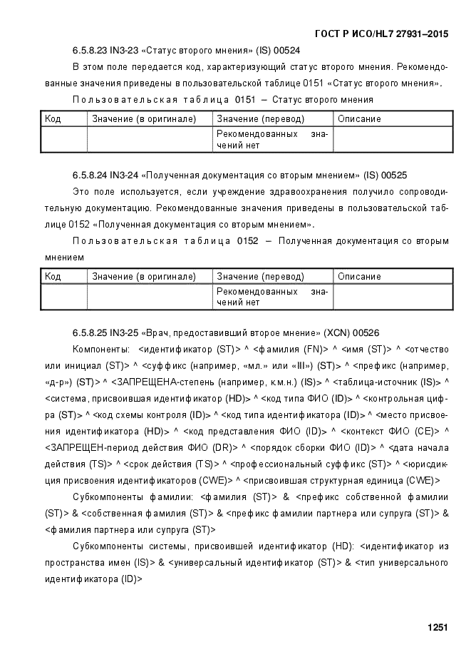 ГОСТ Р ИСО/HL7 27931-2015