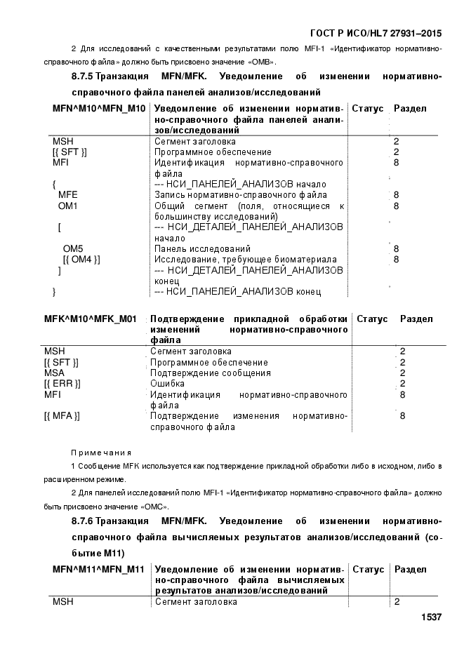 ГОСТ Р ИСО/HL7 27931-2015