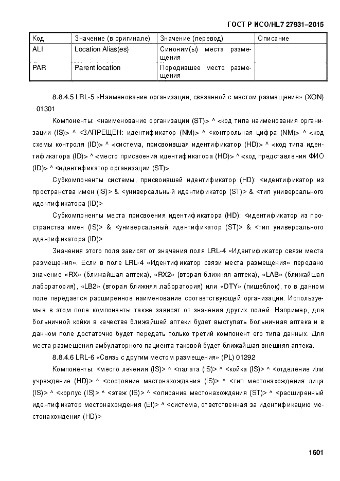 ГОСТ Р ИСО/HL7 27931-2015