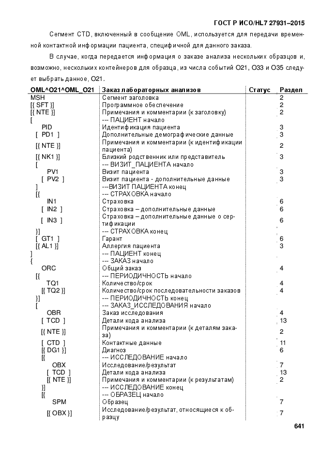 ГОСТ Р ИСО/HL7 27931-2015