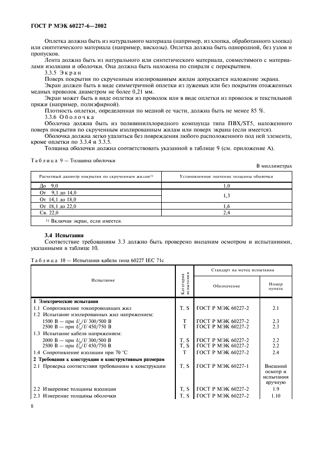 ГОСТ Р МЭК 60227-6-2002