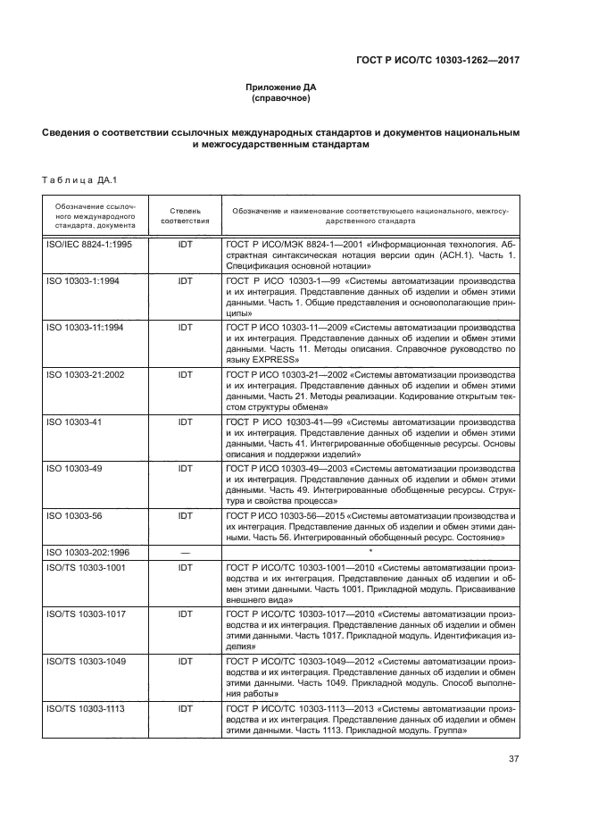 ГОСТ Р ИСО/ТС 10303-1262-2017