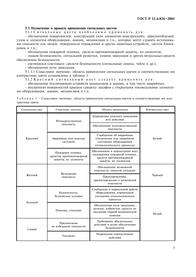 ГОСТ Р 12.4.026-2001