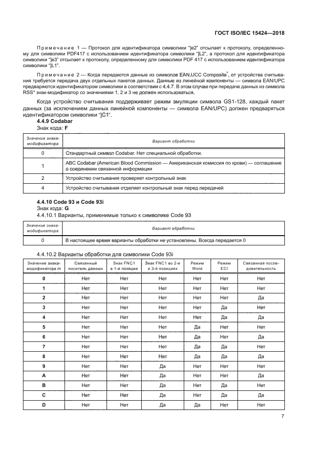 ГОСТ ISO/IEC 15424-2018