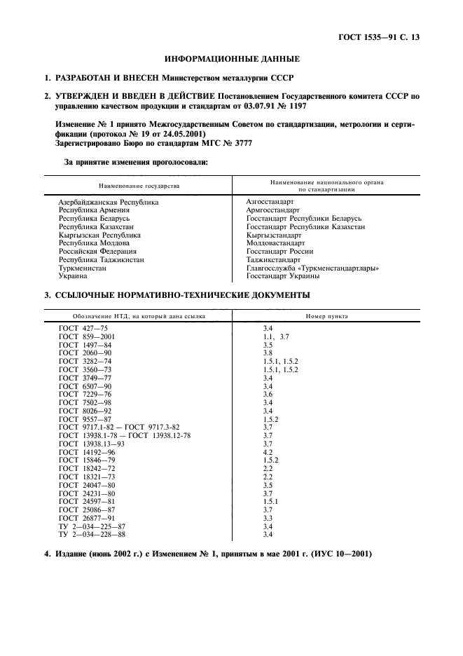 ГОСТ 1535-91