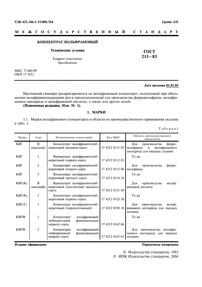 ГОСТ 213-83