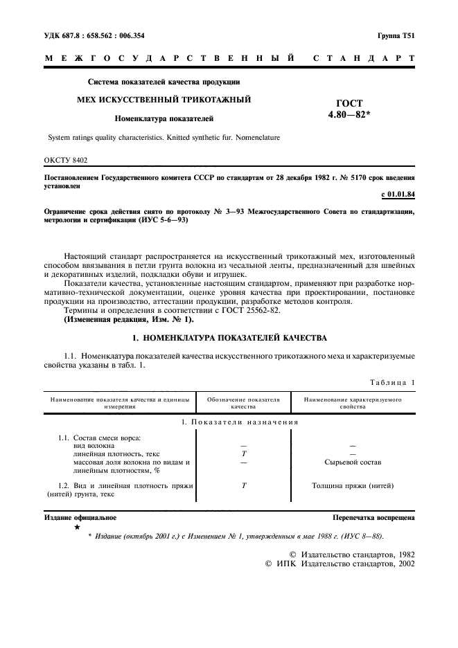 ГОСТ 4.80-82