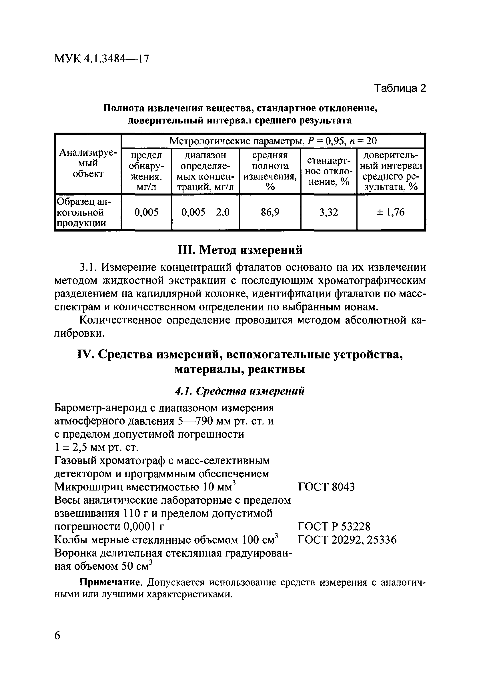 МУК 4.1.3484-17