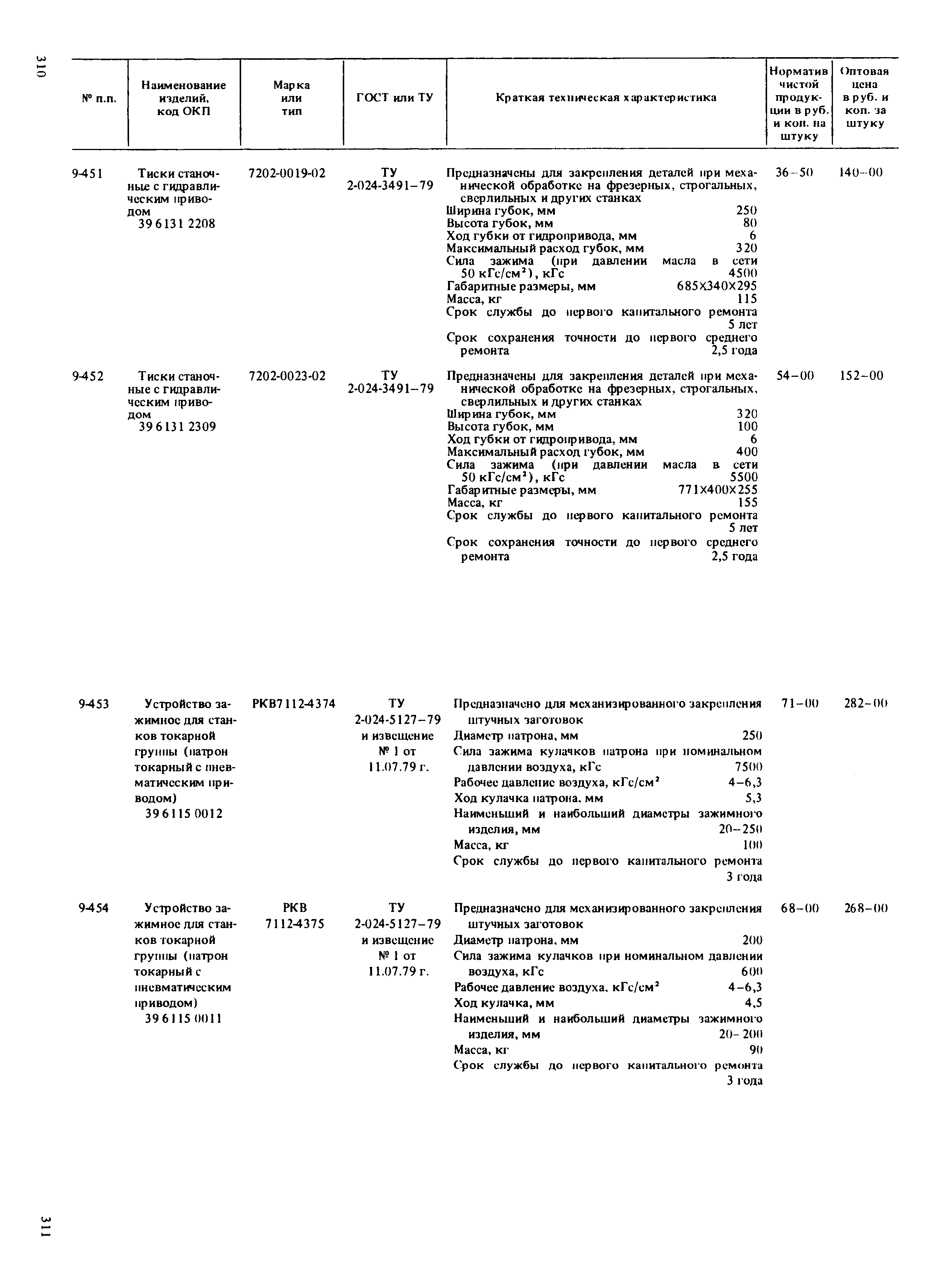 Прейскурант 18-01