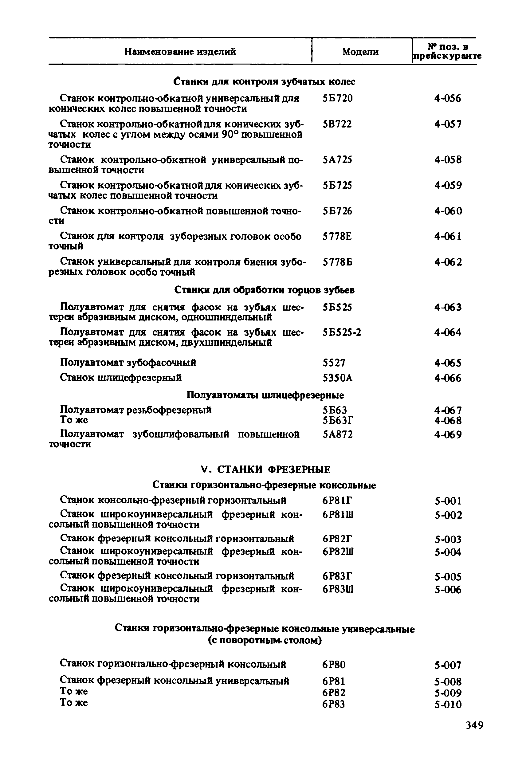 Прейскурант 18-01