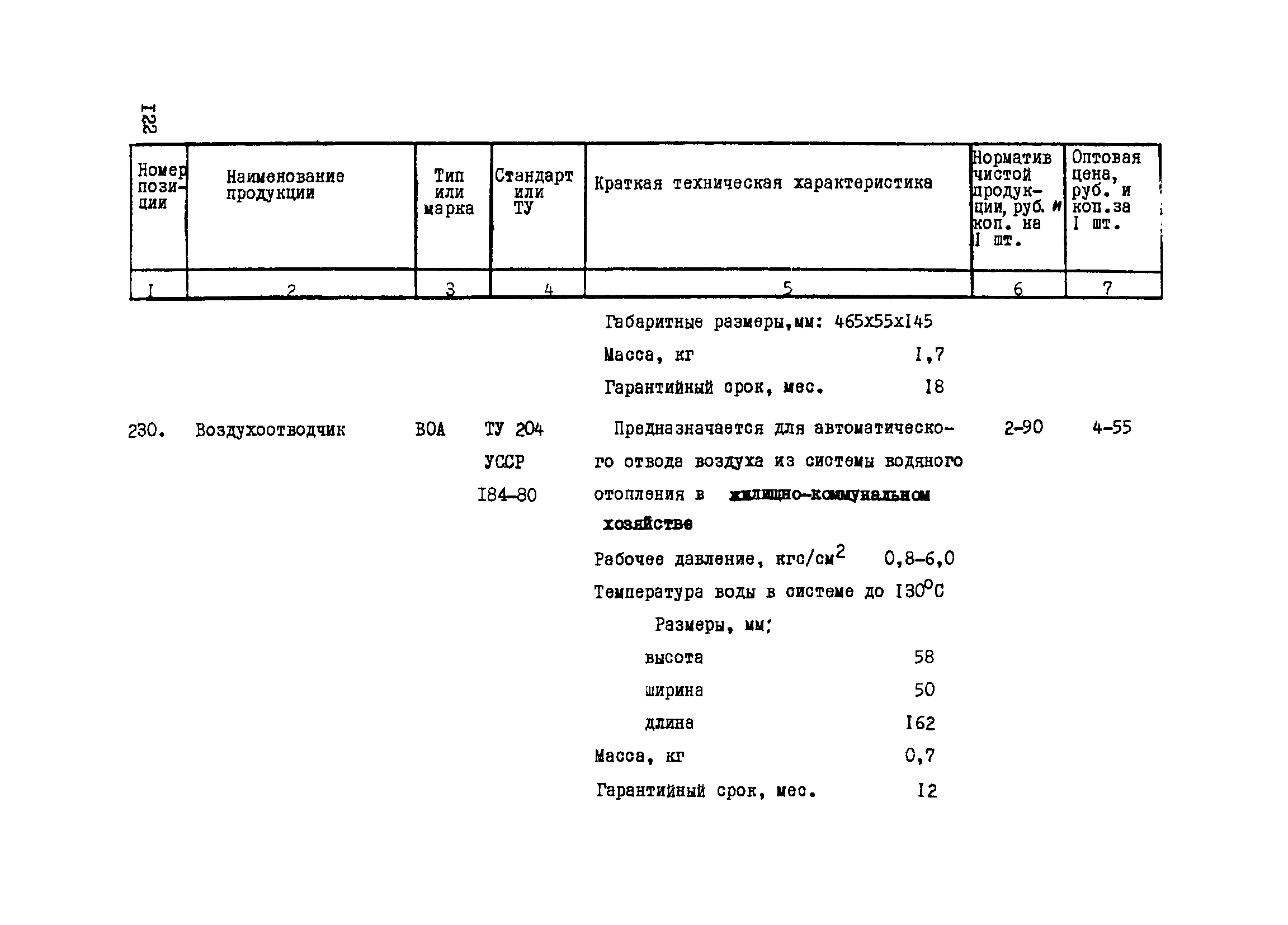 Прейскурант 24-18-44